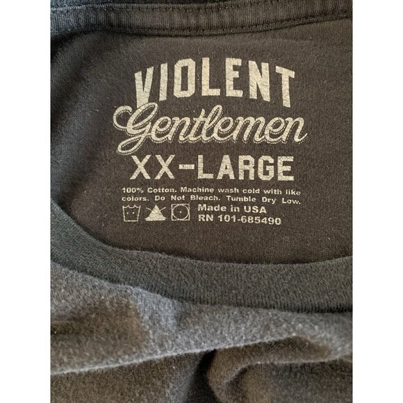 VG/HC Violent Gentlemen’s Hockey Club Black T Shirt Men’s XXL - Picture 2 of 4